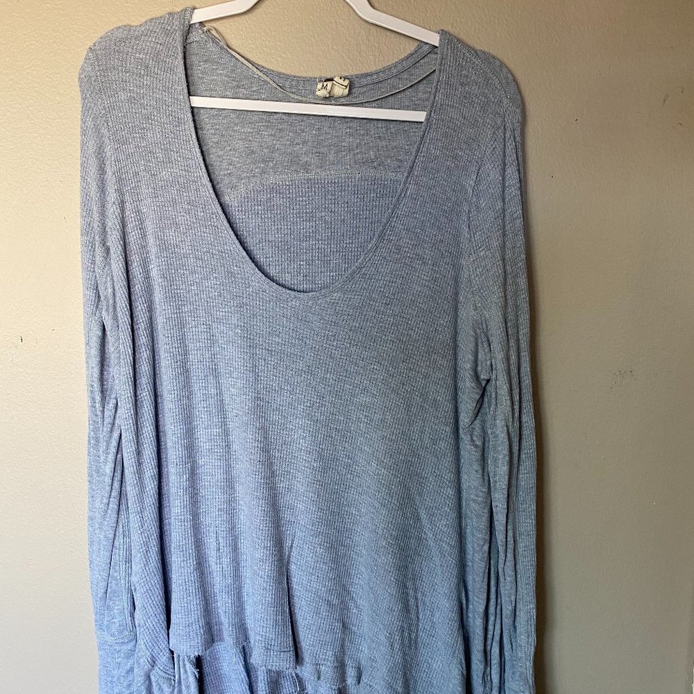 Grey Loose Sweater-Top